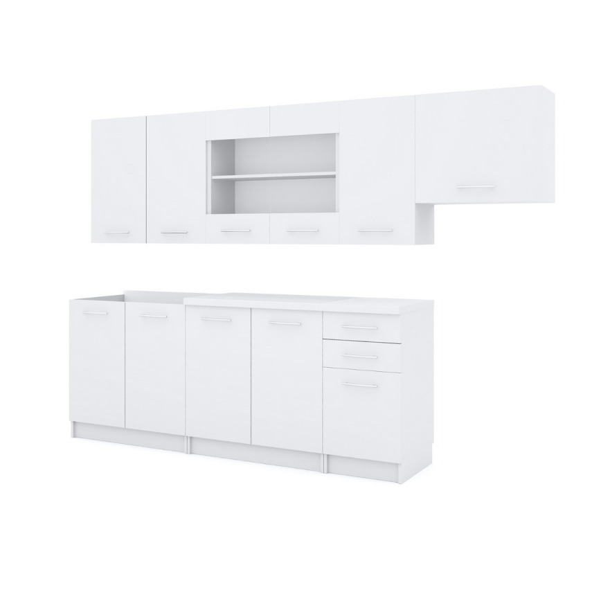 Kuhinjska sestava MARISA 260 cm bela