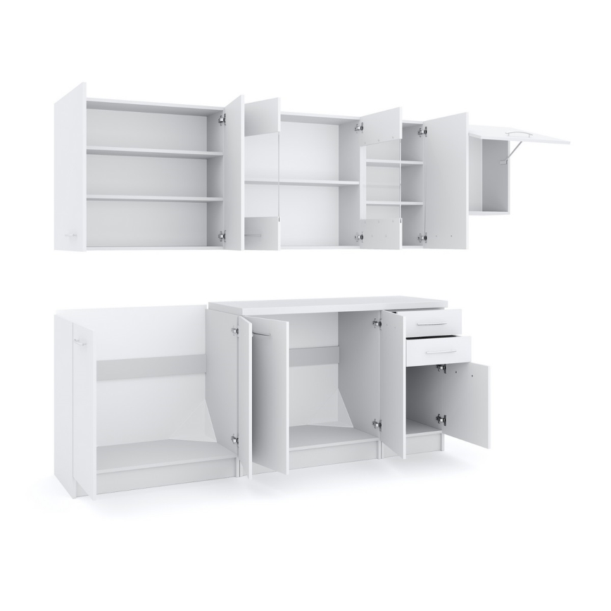 Kuhinjska sestava MARISA 260 cm bela