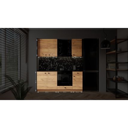 Kuhinjski blok CLAIRE 180 cm hrast craft