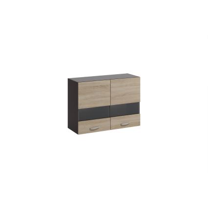 Kuhinjski blok VALERIA 180 cm, hrast sonoma/rjava