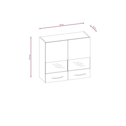 Kuhinjski blok VALERIA 180 cm, hrast sonoma/rjava