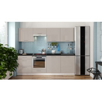 Kuhinjski element CELESTE 240 cm sijajna taupe