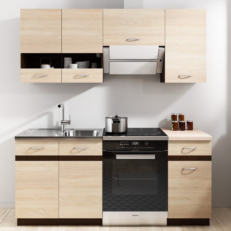 Kuhinjski element VALERIA 180 cm, rjave barve/sonoma hrast