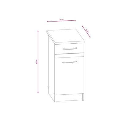 Kuhinjski element VALERIA 180 cm, rjave barve/sonoma hrast