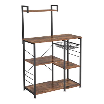 Kuhinjski regal MARGE, rjav/črn