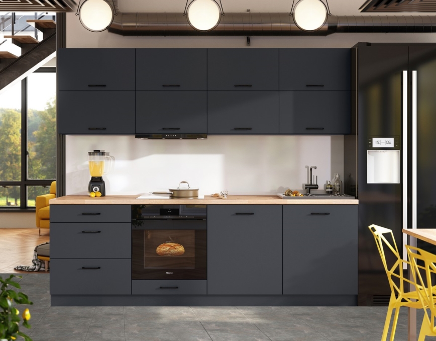 Kuhinjski sestav ELISE 240 cm grafit