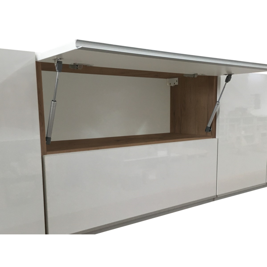 Kuhinjski sestav MARINA 240 cm hrast craft/sijajna bela