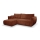 L-shaped univerzalna folding kotna lounge suite s prostorom za shranjevanje FRIDA rjava