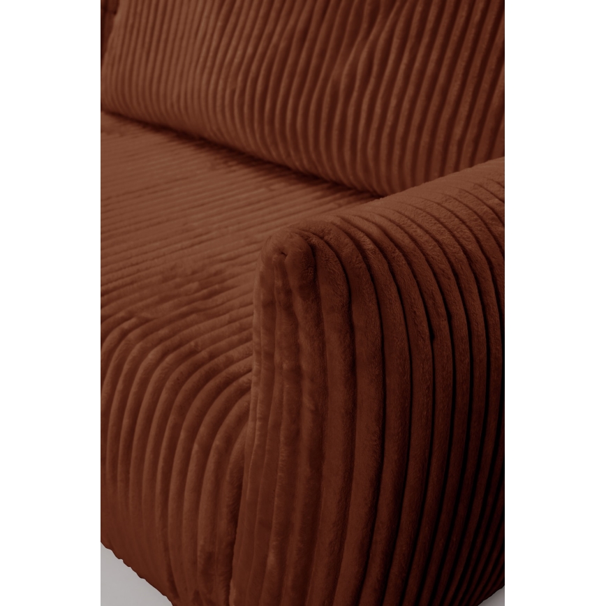 L-shaped univerzalna folding kotna lounge suite s prostorom za shranjevanje FRIDA rjava