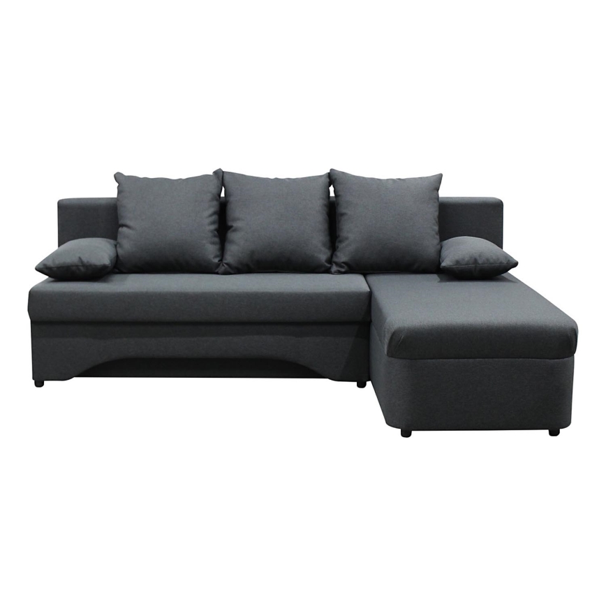 L-shaped upholstered univerzalna folding kotna lounge suite ALMEIDA antracit