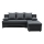 L-shaped upholstered univerzalna folding kotna lounge suite ALMEIDA antracit