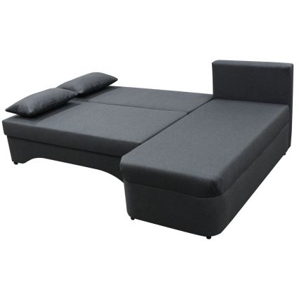 L-shaped upholstered univerzalna folding kotna lounge suite ALMEIDA antracit