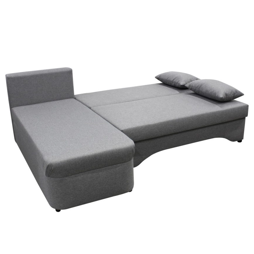 L-shaped upholstered univerzalna folding kotna lounge suite ALMEIDA siva