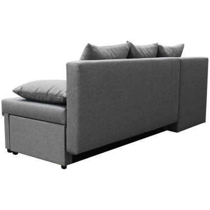 L-shaped upholstered univerzalna folding kotna lounge suite ALMEIDA siva