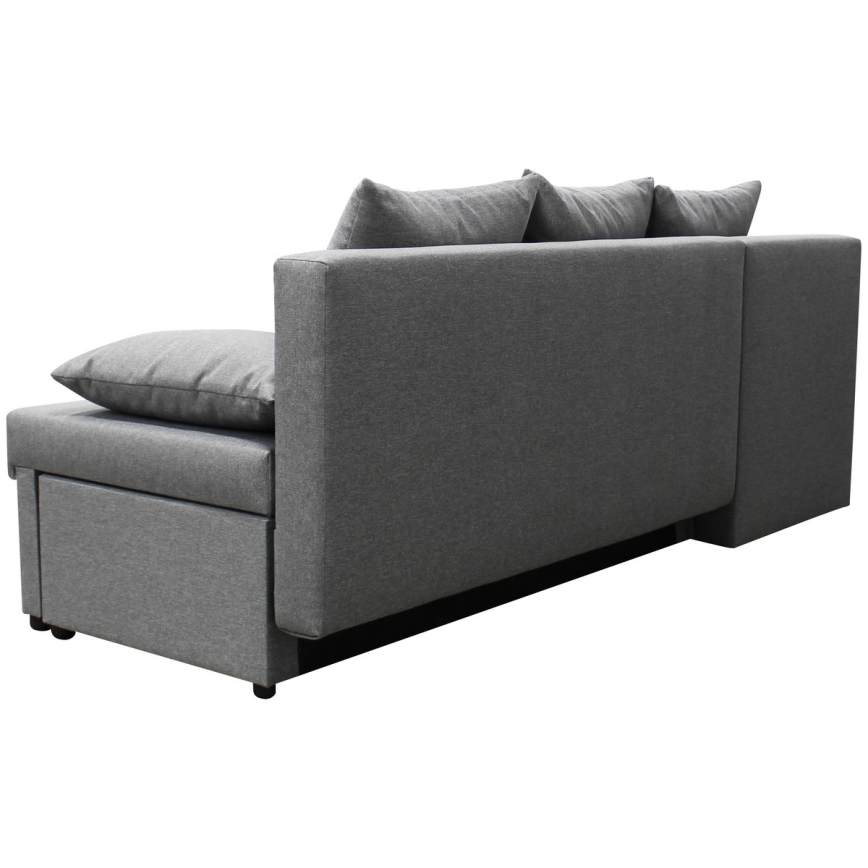 L-shaped upholstered univerzalna folding kotna lounge suite ALMEIDA siva