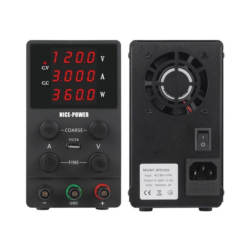 Laboratorijski napajalnik 0-120V/0-3A