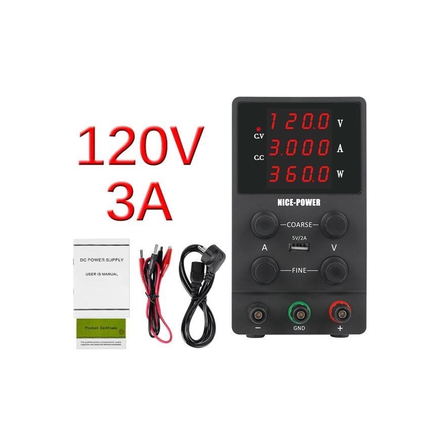 Laboratorijski napajalnik 0-120V/0-3A