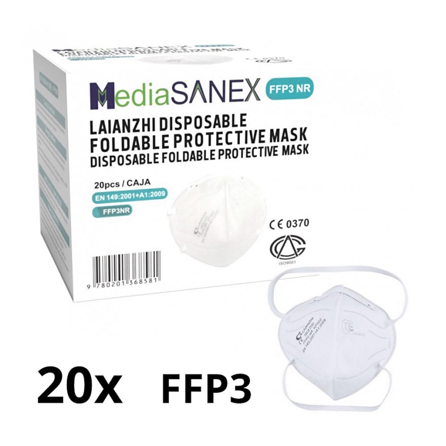 LAIANZHI KP302 Zaščitna maska FFP3 20 kom.