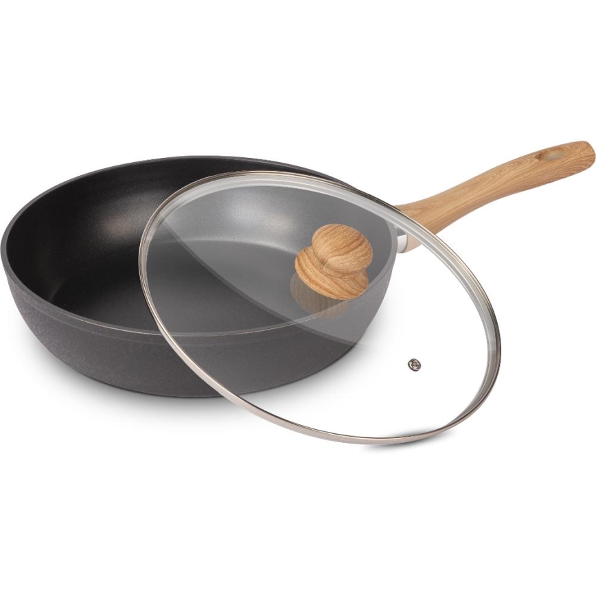 Lamart - Ponev s pokrovom 28 cm črna/rjava