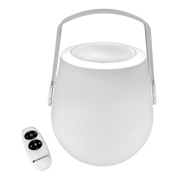 Lampenwelt - LED RGB Zatemnitvena namizna svetilka z zvočnikom LED/3W/3,7V Bluetooth 2000mAh IP44 + Daljinski upravljalnik