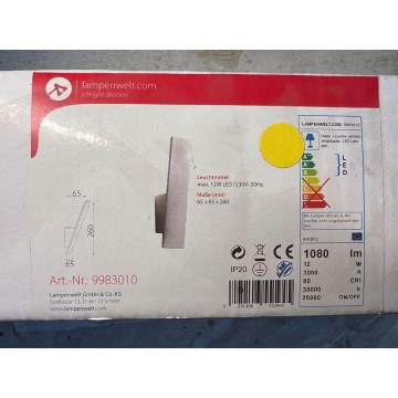 Lampenwelt - LED Stenska svetilka ISSA LED/12W/230V