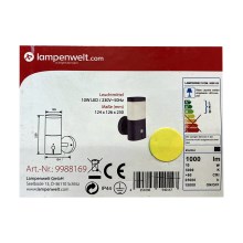 Lampenwelt - LED Zunanja svetilka s senzorjem LED/10W/230V IP44