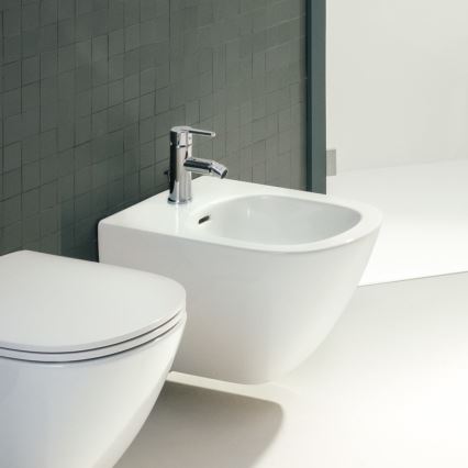 LAUFEN H3410810041141 - Pipa za bide + odtok s prelivom LUA sijajni krom