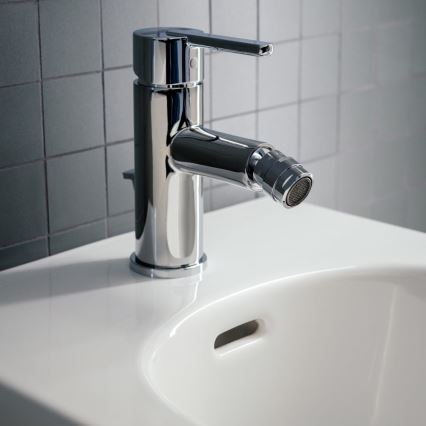 LAUFEN H3410810041141 - Pipa za bide + odtok s prelivom LUA sijajni krom
