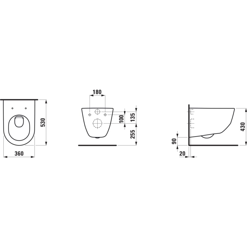 LAUFEN H8209560000001 - Viseča WC školjka PRO keramika/bela