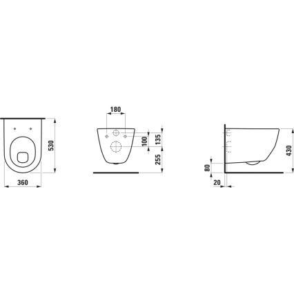LAUFEN H8209590000001 - Viseča WC školjka PRO keramika/bela