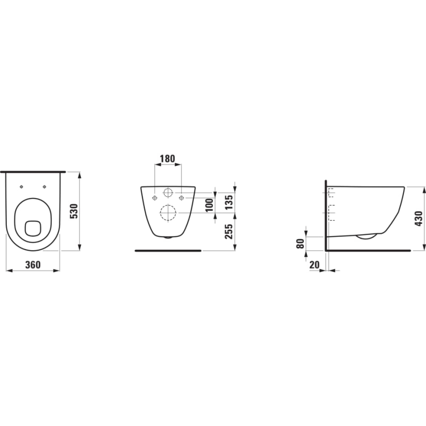 LAUFEN H8209590000001 - Viseča WC školjka PRO keramika/bela