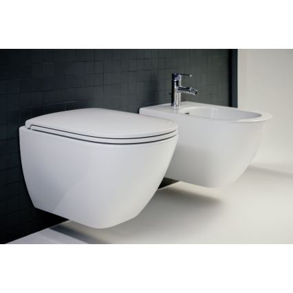 LAUFEN H8660800000001 - Viseča WC školjka LUA keramika/bela + WC sedež SoftClose LUA duroplast/bela