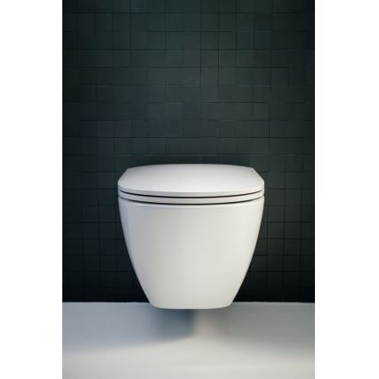LAUFEN H8660800000001 - Viseča WC školjka LUA keramika/bela + WC sedež SoftClose LUA duroplast/bela