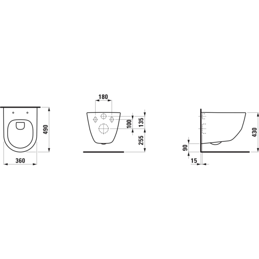 LAUFEN H8669550000001 - Viseča WC školjka PRO keramika/bela + WC sedež SoftClose PRO duroplast/bela