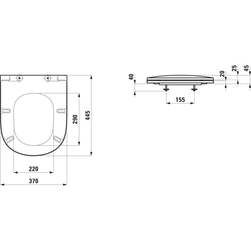 LAUFEN H8910830000001 - WC deska SoftClose LUA duroplast/bela