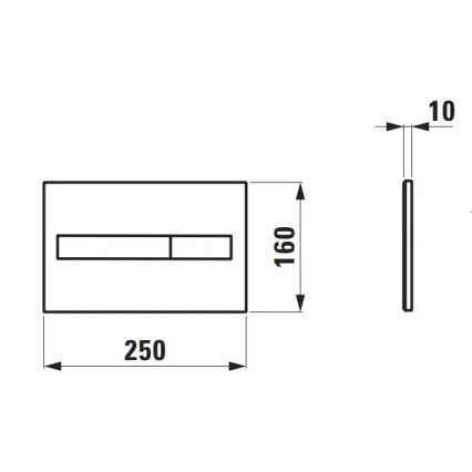 LAUFEN H8956610000001 - Tipka za splakovanje DUAL LIS, bela
