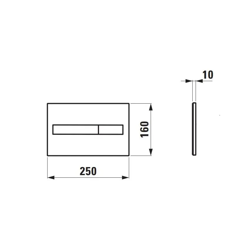 LAUFEN H8956610000001 - Tipka za splakovanje DUAL LIS, bela