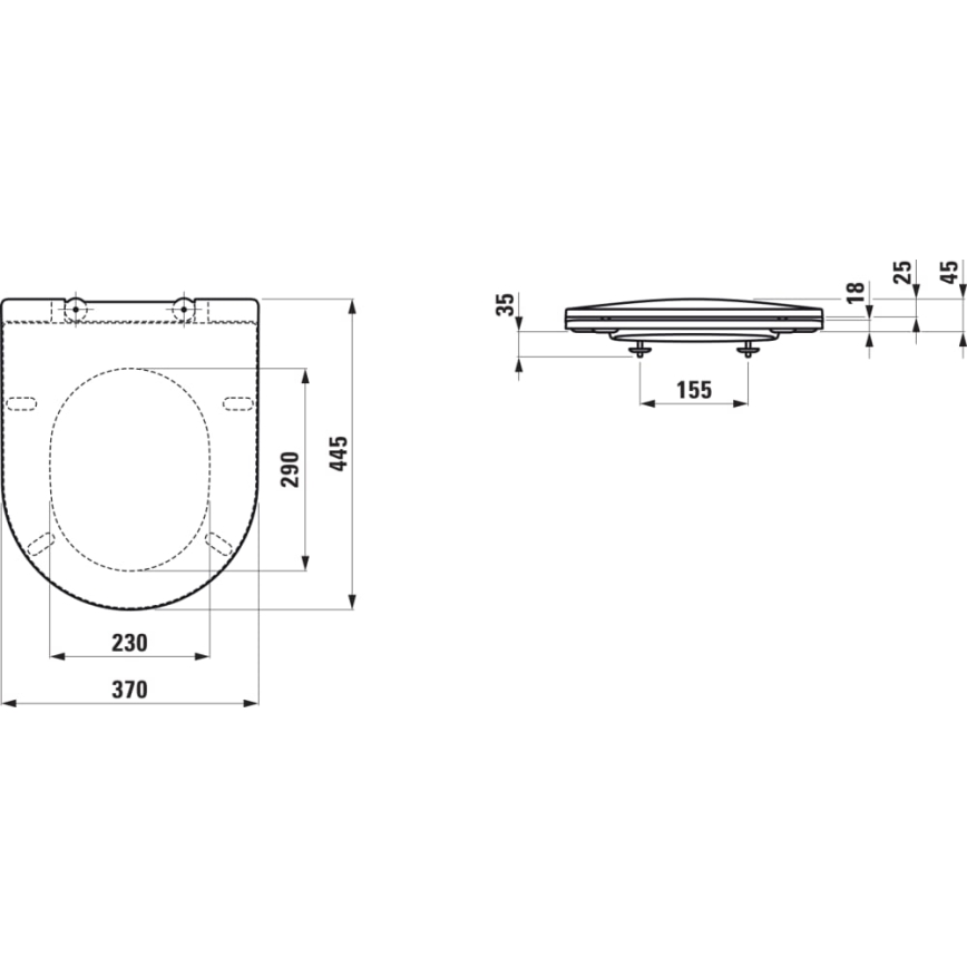 LAUFEN H8989650000001 - WC-sedež PRO duroplast/bela