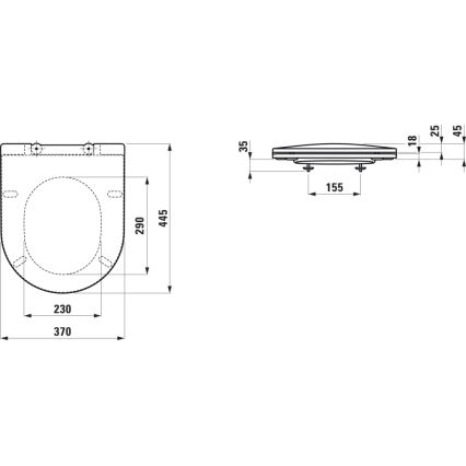 LAUFEN H8989660000001 - WC deska SoftClose PRO duroplast/bela