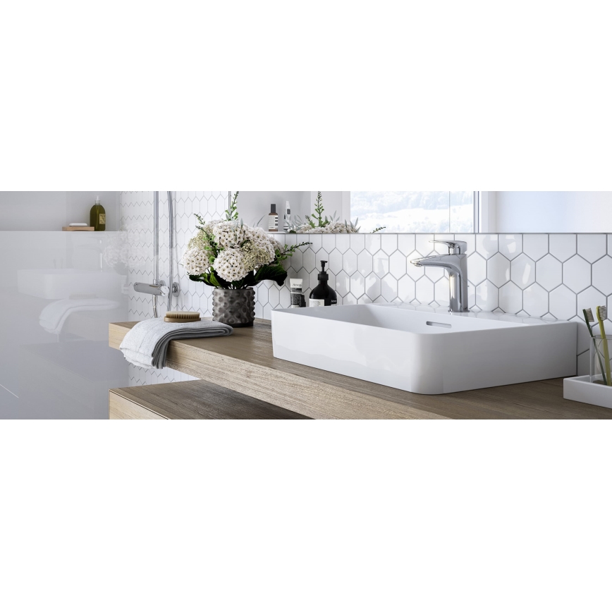 LAUFEN HF500701100000 - Pipa za umivalnik + odtok s prelivom LAURIN 16,2 cm sijajni krom