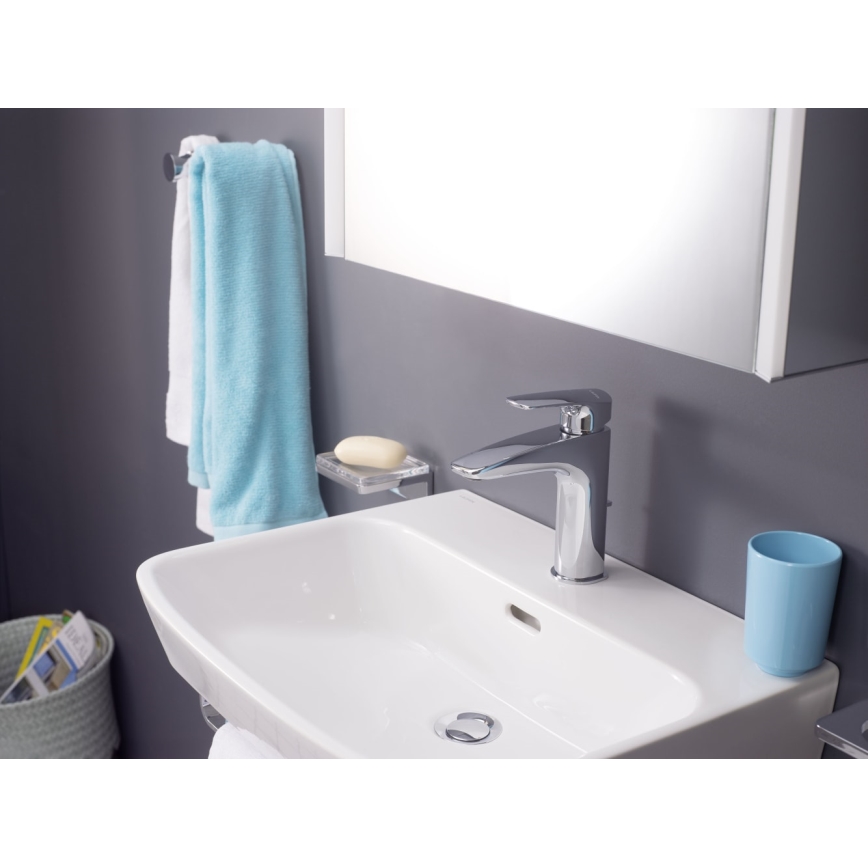 LAUFEN HF500701100000 - Pipa za umivalnik + odtok s prelivom LAURIN 16,2 cm sijajni krom