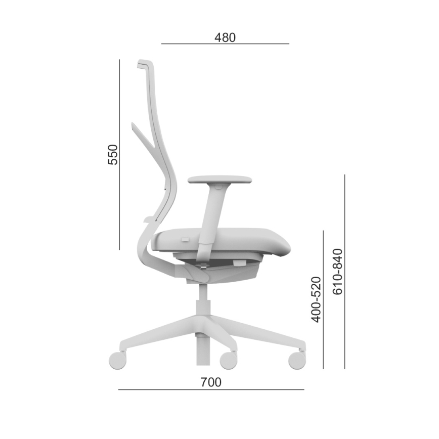 LD Seating - Pisarniški stol ARCUS siv/zelen