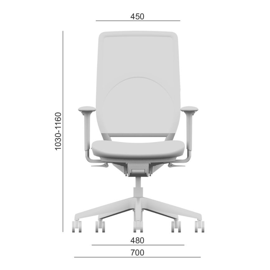LD Seating - Pisarniški stol ARCUS, siva/antracit