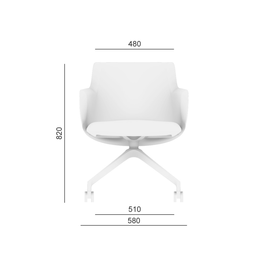 LD Seating - Pisarniški stol MELODY oranžen