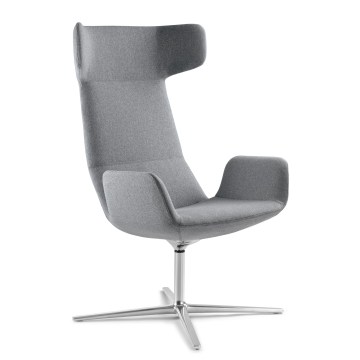 LD Seating - Vrtljiv naslonjač FLEXI v sivi barvi