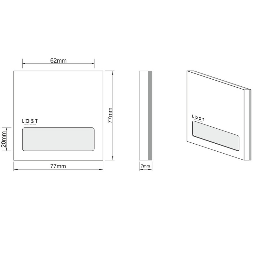 LDST AL-01-SS-BZ5 - LED Stopniščna svetilka ALEX 5xLED/1,2W/230V mat krom 6500K