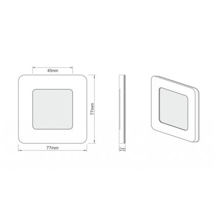 LDST DI-01-B-BZ12 - LED Stopniščna svetilka DIANA LED/1,2W/230V bela 6500K