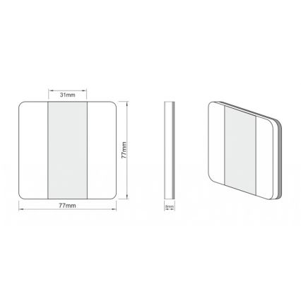 LDST DU-01-SZ-BC10 - Luč za osvetlitev stopnišča DUO 10xLED/1,2W/230V