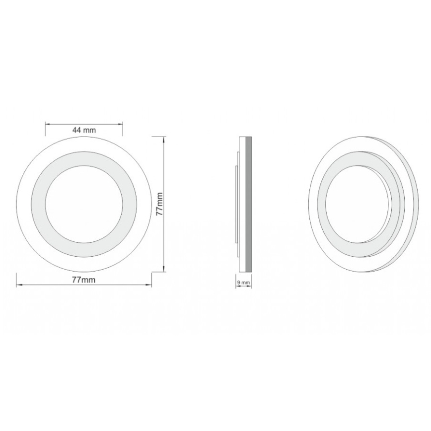 LDST LI-01-B-BZ8 - LED stopniščna svetilka LILI 8xLED/1,2W/230V bela 6500K