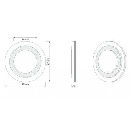 LDST LI-01-CB-BC8 - LED Stopniščna svetilka LILI 8xLED/1,2W/230V 3500K